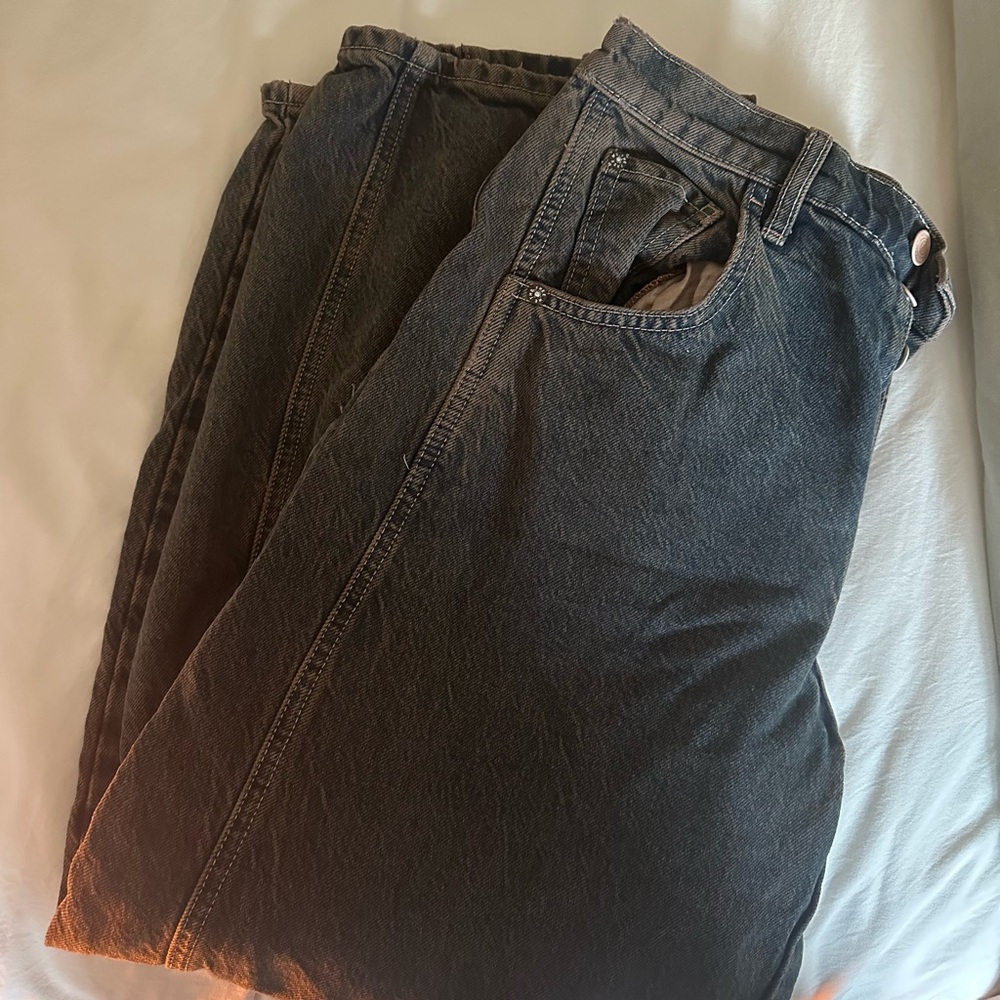 We The Free Good Luck Mid-Rise Barrel Jeans